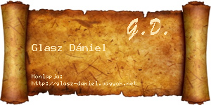 Glasz Dániel névjegykártya